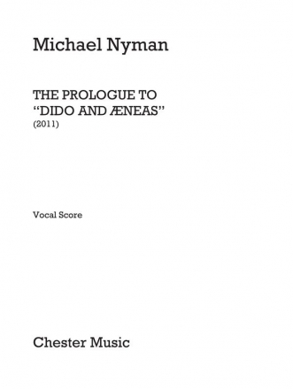 CH78166 The Prologue to Dido and Aeneas  vocal score