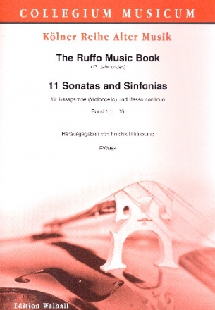 The Ruffo Music Book - 11 Sonatas and Sinfonias vol.1 (nos.1-5) fr Bassgamnbe (Violoncello) und Bc Partitur und Stimmen (Bc nicht ausgesetzt)