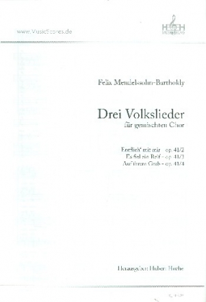 3 Volkslieder op.41 fr gem Chor a cappella Partitur