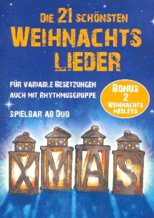 Die 21 schnsten Weihnachtslieder fr 2-x Instrumente (Sinfonieorchester) (Rhythmusgruppe ad lib) Posaune (3. Stimme)