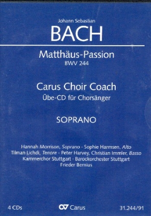 Matthus-Passion BWB244 - Chorstimme Sopran  4 Playalong-CD's