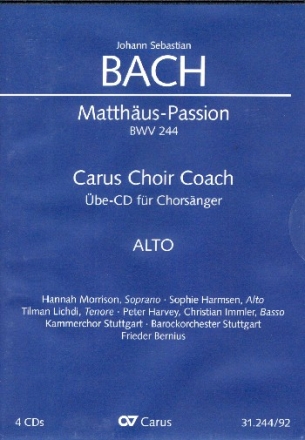 Matthus-Passion BWB244 - Chorstimme Alt  4 Playalong-CD's