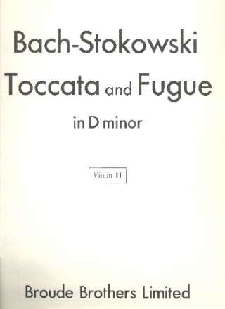 Toccata and Fugue d minor BWV565 for orchestra violin 2