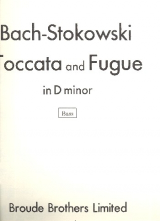 Toccata and Fugue d minor BWV565 for orchestra double bass