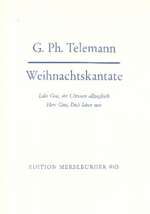 Weihnachtskantate fr Soli (STB), Doppelchor, Orchester, Orgel Partitur und Stimmen (Streicher 1-1-1-1)