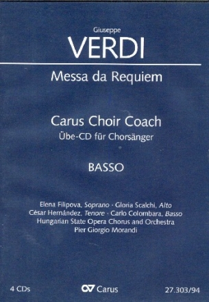 Messa da Requiem - Chorstimme Bass  4 Playalong-CD's