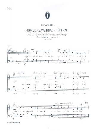 Frhliche Weihnacht berall fr gem Chor (oder unisono) und Orgel Chorpartitur (Mindestabnahme 25 Stk)