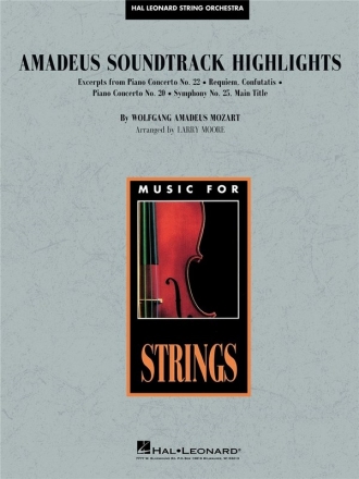 HL04492254 Amadeus Soundtrack Highlights: for string orchestra score nd parts