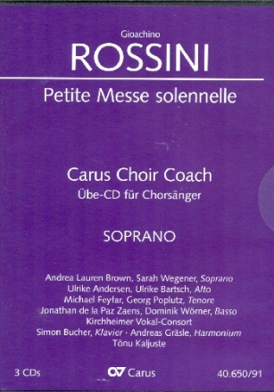 Petite messe solennelle - Chorstimme Sopran  3 Playalong-CD's