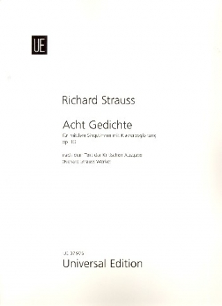 8 Gedichte op.10 fr Gesang (mittel) und Klavier Partitur (dt/en)