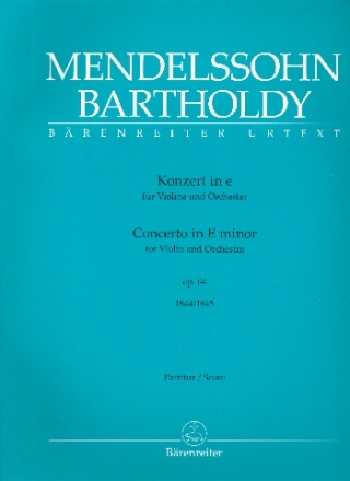 Konzert e-Moll op.64 fr Violine und Orchester Partitur zu beiden Fassungen,  broschiert