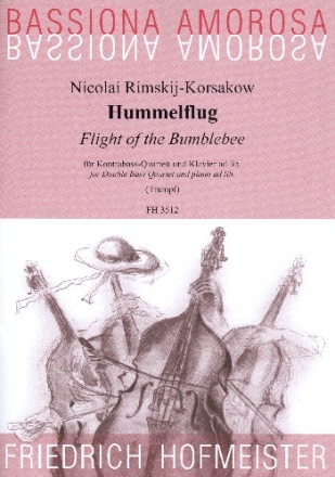 Hummelflug fr 4 Kontrabsse und Klavier Partitur und Stimmen