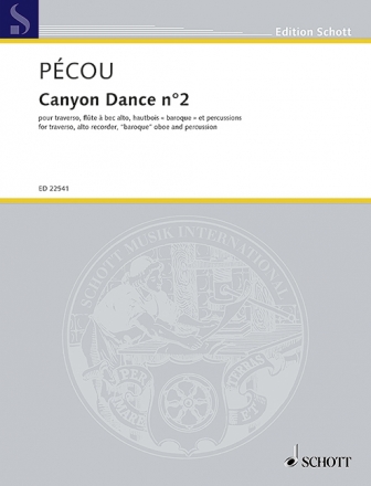 Canyon Dance no.2 fr Flte, Altblockflte, (Barock) Oboe und Schlagwerk Partitur und Stimmen