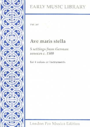 Ave maris stella for 4 voices (instruments) 4 scores