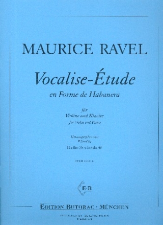 Vocalise-tude en forme de Habanera fr Violine und Klavier