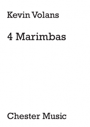 CH85690 Four Marimbas for 4 marimbas score and parts