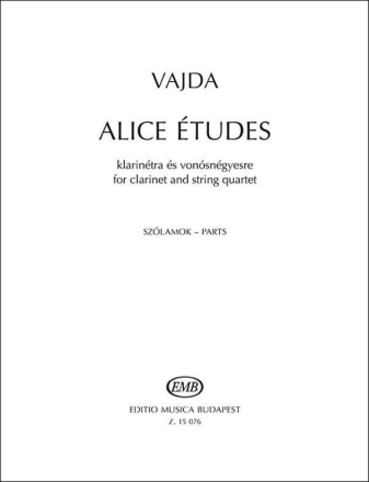 Z15076 Alice Studies for clarinet and string quartet parts