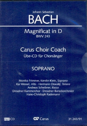 Magnificat D-Dur BWV243 - Chorstimme Sopran  Playalong-CD