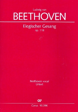 Elegischer Gesang op.118 fr gem Chor und Streicher Partitur