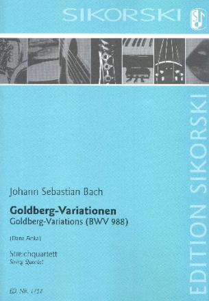 Goldberg-Variationen BWV988 fr Streichquartett Partitur und Stimmen