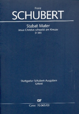 Stabat mater D383 fr Soli, gem Chor und Orchester Klavierauszug (dt)