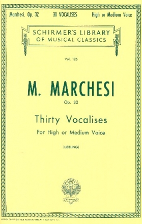 30 Vocalises op.32 for high (medium) voice and piano score