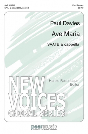 Ave Maria for mixed chorus (SAATB) a cappella score