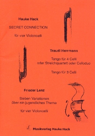 Secret Connection fr 2-4 Violoncelli Partitur und Stimmen