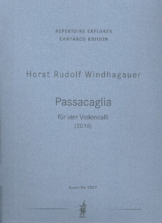 Passacaglia fr 4 Violoncelli Studienpartitur und Stimmen