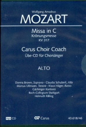 Messe C-Dur KV317 - Chorstimme Alt  Playalong-CD