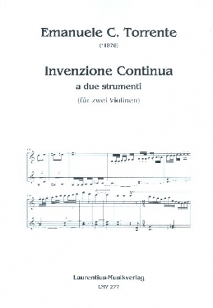 Invenzione continua a due strumenti fr 2 Violinen 2 Spielpartituren