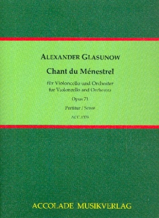 Chant du mnestrel op.71 fr Violoncello und Orchester Partitur