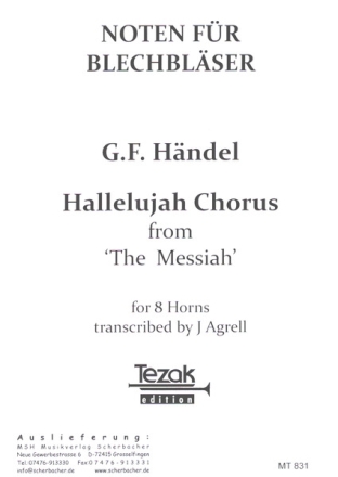 Hallelujah Chorus for 8 horns score and parts