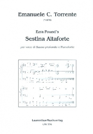 Sestina Altaforte fr tiefen Bass und Klavier Partitur