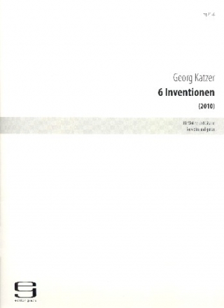 6 Inventionen fr Violine und Gitarre 2 Partituren