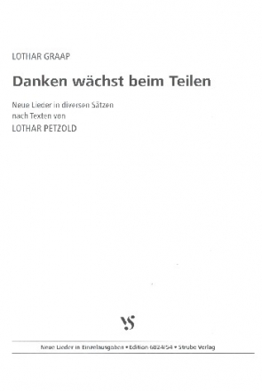 Danken wchst beim Teilen fr gem Chor und Instrumente Partitur