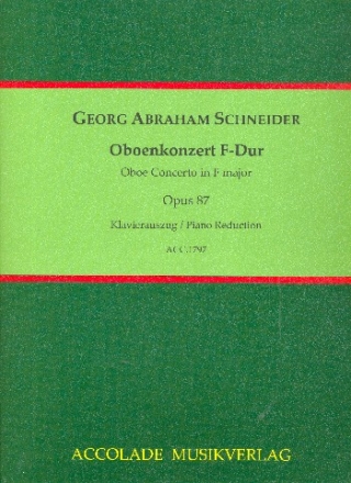 Konzert F-Dur op.87 fr Oboe und Orchester Klavierauszug