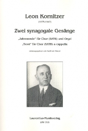 2 synagogale Gesnge fr gem Chor und Orgel Partitur