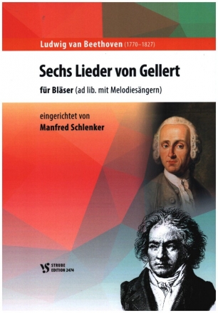 6 Lieder von Gellert fr Blser (mit Melodiesnger ad lib) Spielpartitur