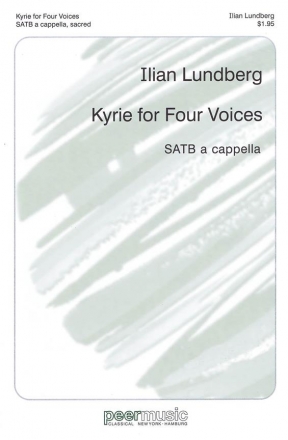 Kyrie for mixed corus (SATB) a cappella score