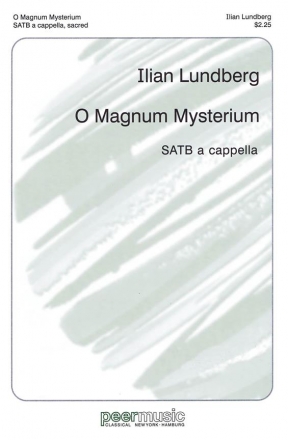 O Magnum Mysterium for mixed chorus (SATB) a cappella score