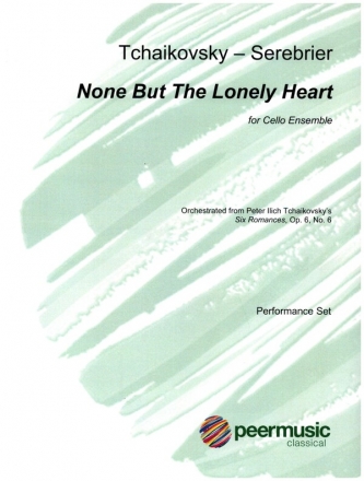 None but the Lonely Heart for 8 violincelli score and parts