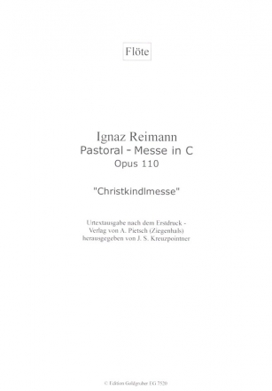 Pastoral-Messe in C op.110 'Christkindlmesse' fr Soli, gem Chor und Orchester Flte