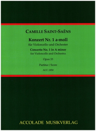 Konzert a-Moll Nr.1 op.33 fr Violoncello und Orchester Partitur