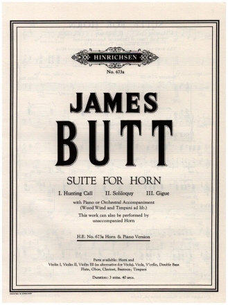 Suite for Horn for horn and piano ad lib