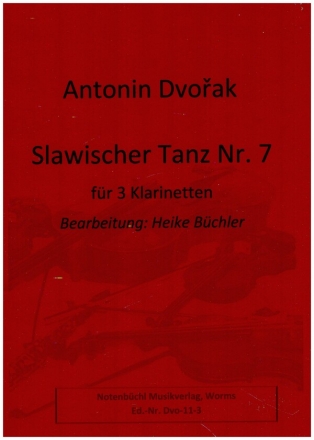 Slawischer Tanz Nr.7 op.46,7 fr 3 Klarinetten Partitur und Stimmen