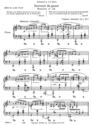 Souvenir du passe op.1,1 fr Klavier ARCHIVKOPIE