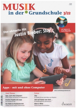 Musik in der Grundschule 3/2022 (+Hybrid-CD) Apps - mit und ohne Computer