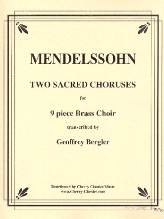 2 sacred Choruses for brass ensemble score and parts