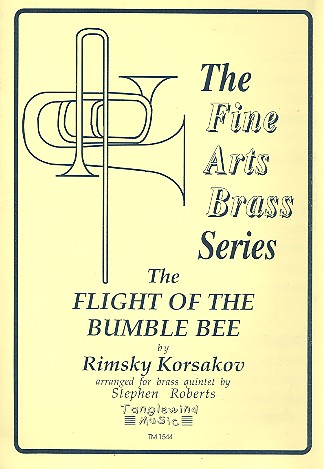 The Flight of the Bumble Bee for brass quintet (2trp, hrn, pos, tb) score and parts